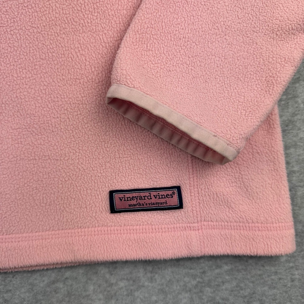Vineyard Vines Women's S Pink Fleece 1/4 Zip Pullover Preppy Coastal Shep Ian - Picture 5 of 13